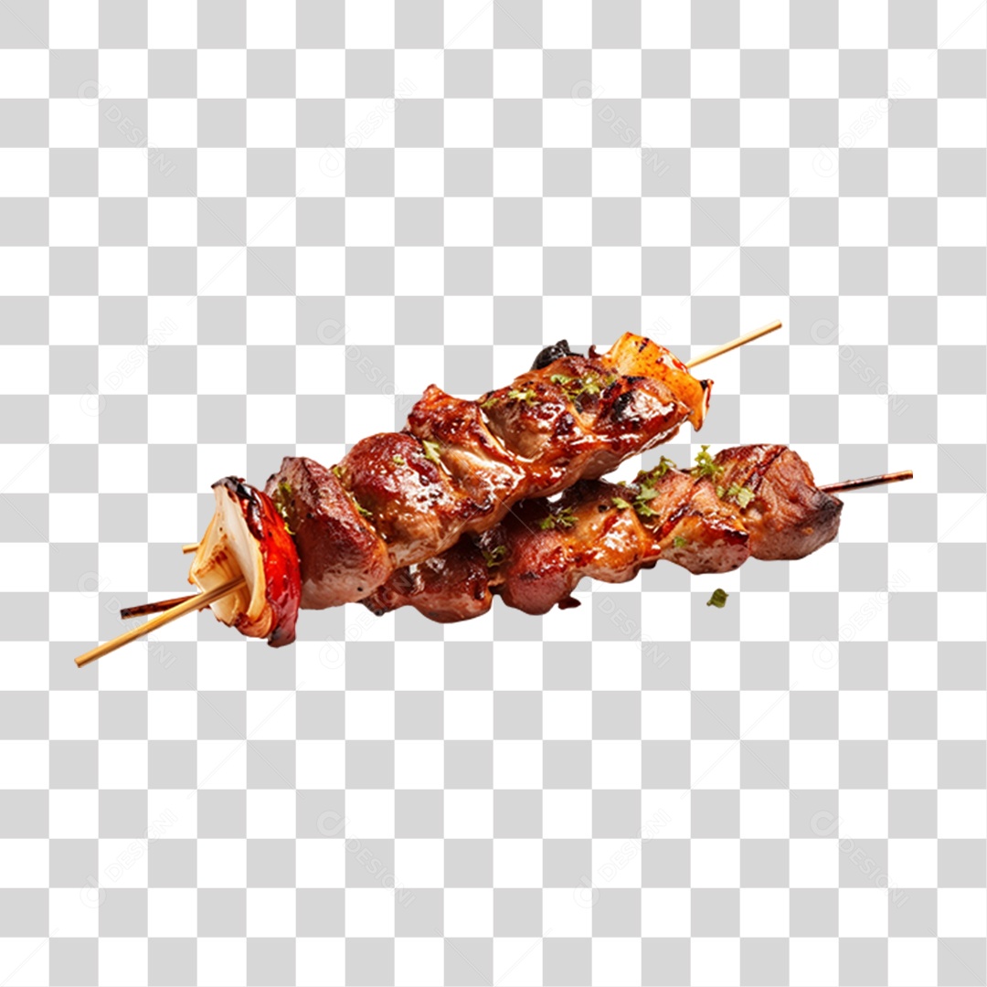 Espetinho Assado PNG Transparente