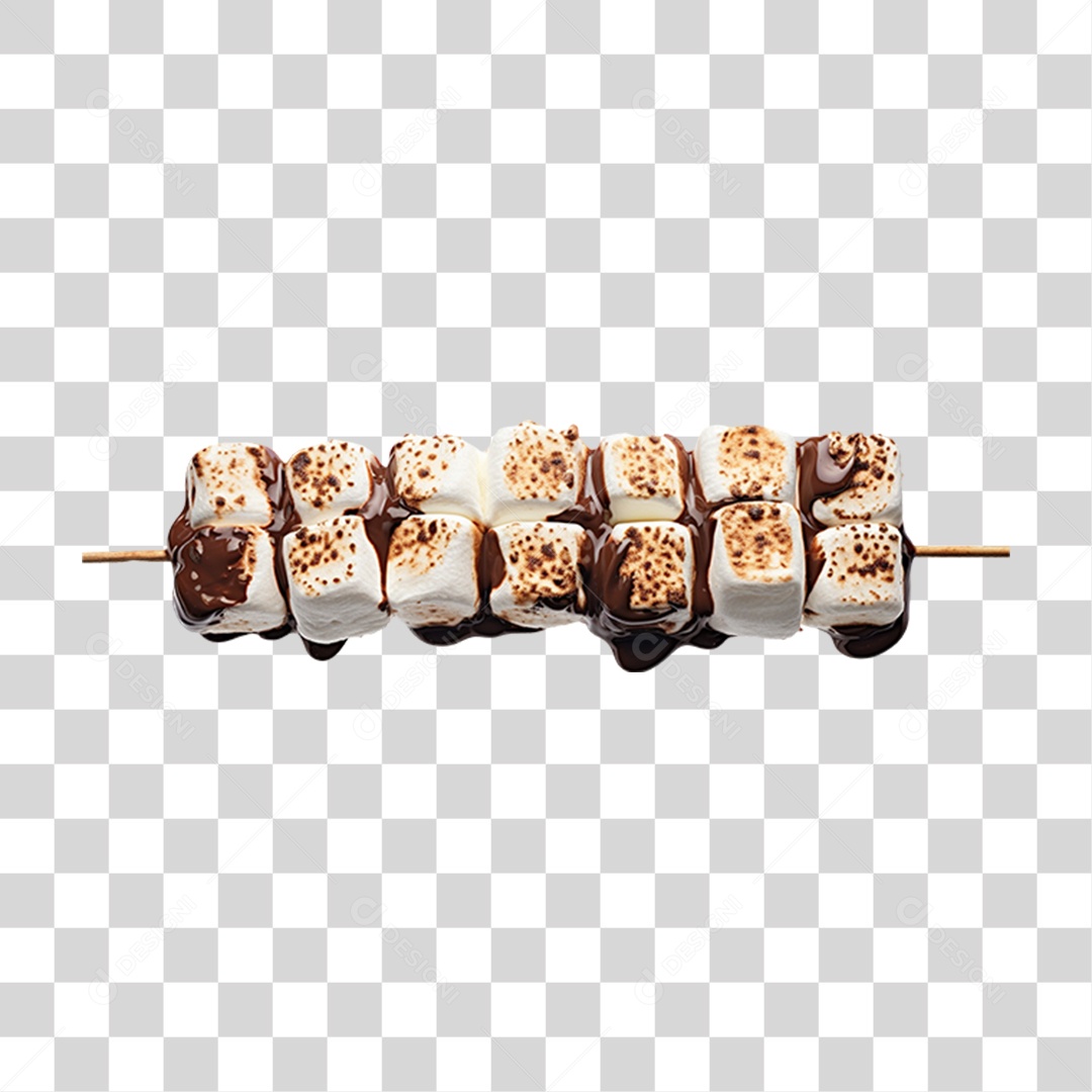 Espetinho de Chocolate com Frutas PNG Transparente