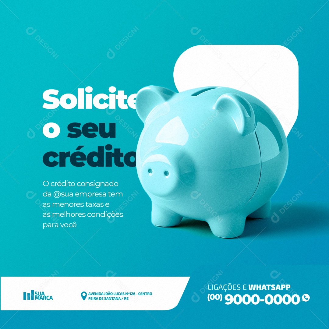 FGTS Solicite o Seu Crédito Social Media PSD Editável