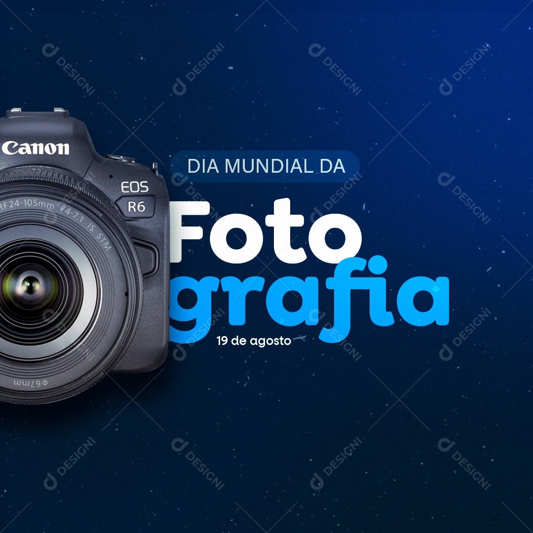 Dia Mundial da Fotografia 19 de Agosto Social Media PSD Editável