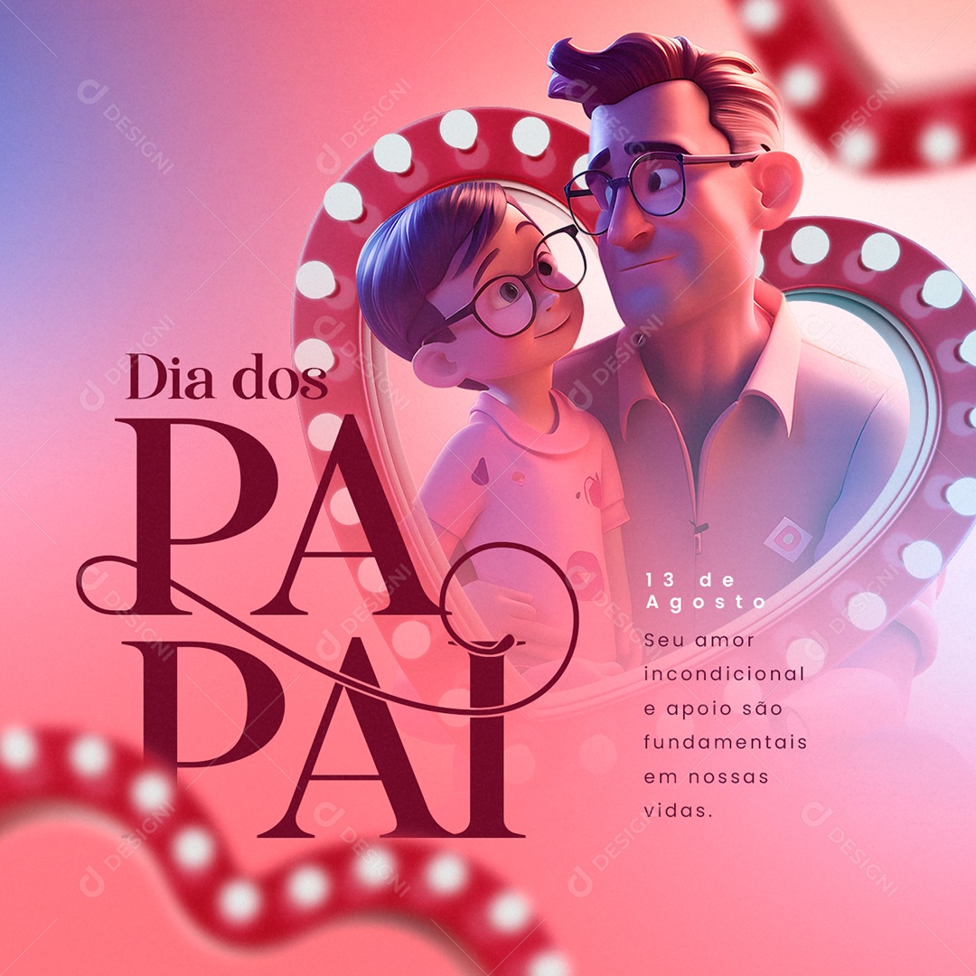 Father's Day Your Unconditional Love and Support Are Fundamental Editable Social Media PSD