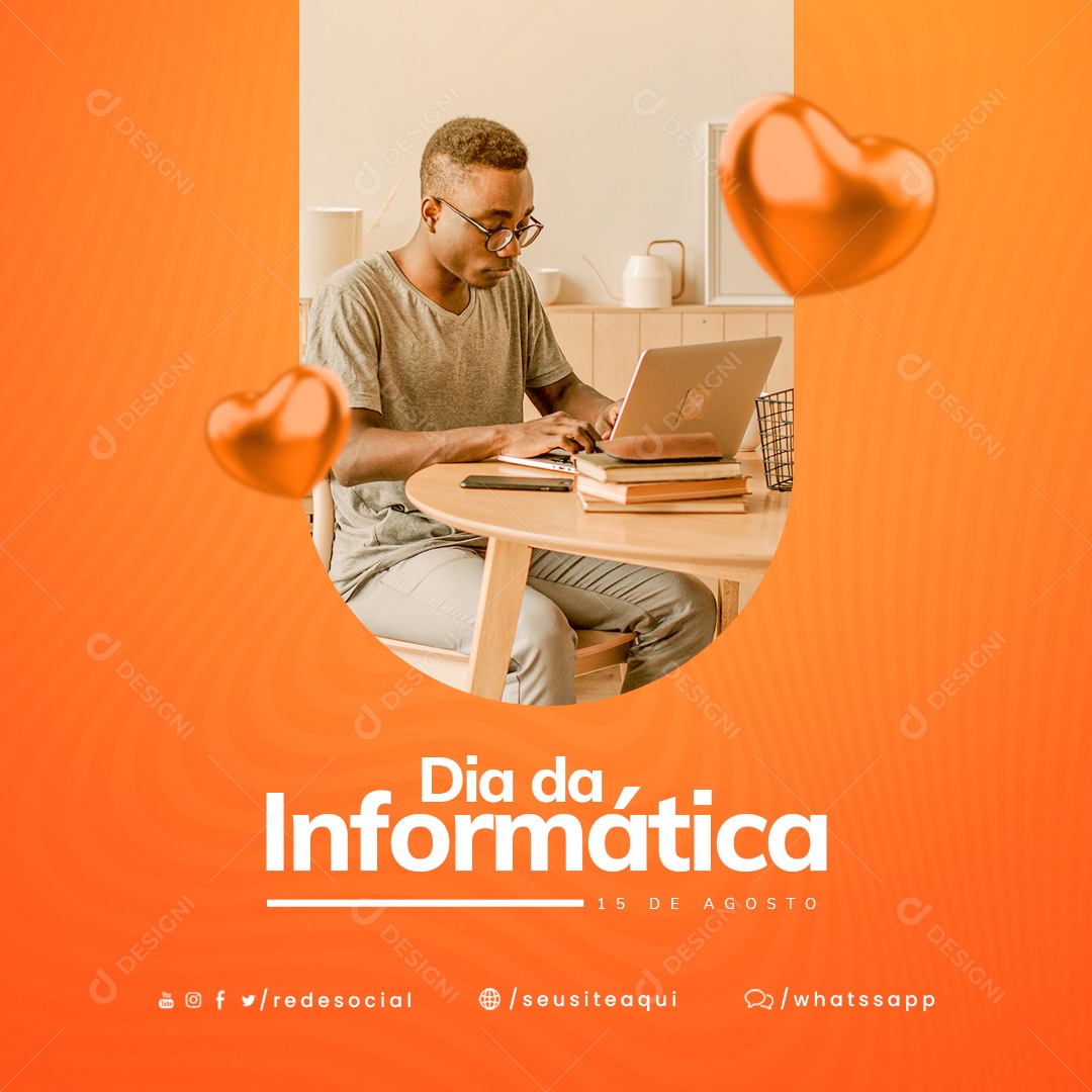 Social Media Dia Da Informática 15 de Agosto PSD Editável