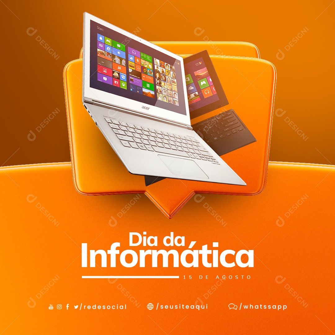 Dia Da Informática Social Media PSD Editável