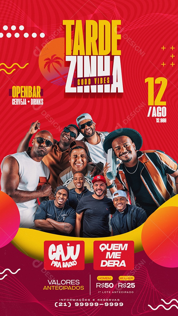 Social Media Story Flyer Tardezinha Good Vibes PSD Editável