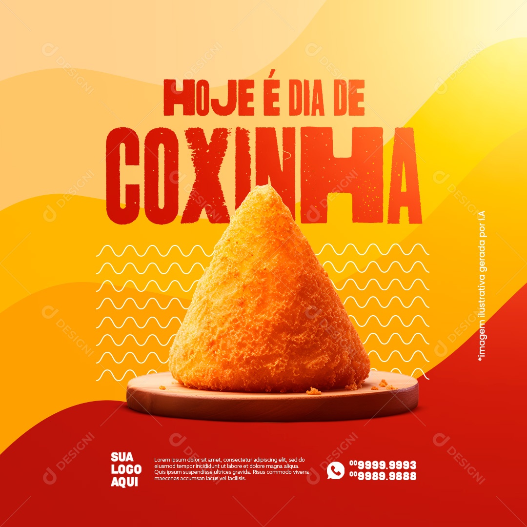 Lanchonete Hoje é Dia de Coxinha Social Media PSD Editável