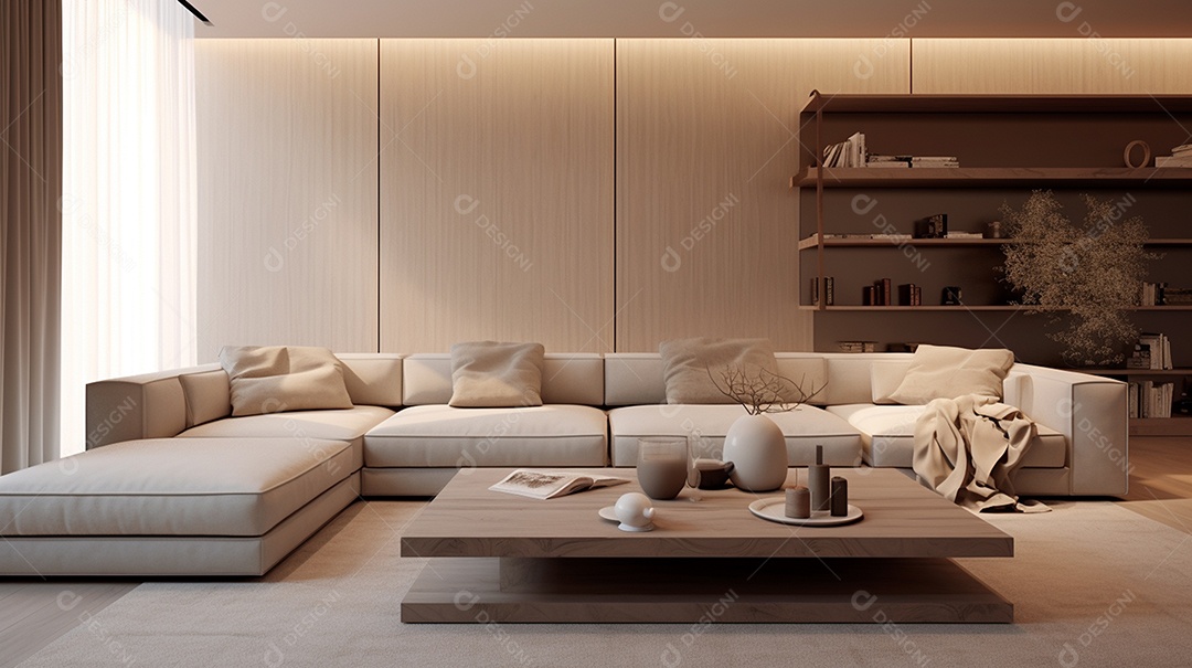 Design de interiores moderno para sala de estar