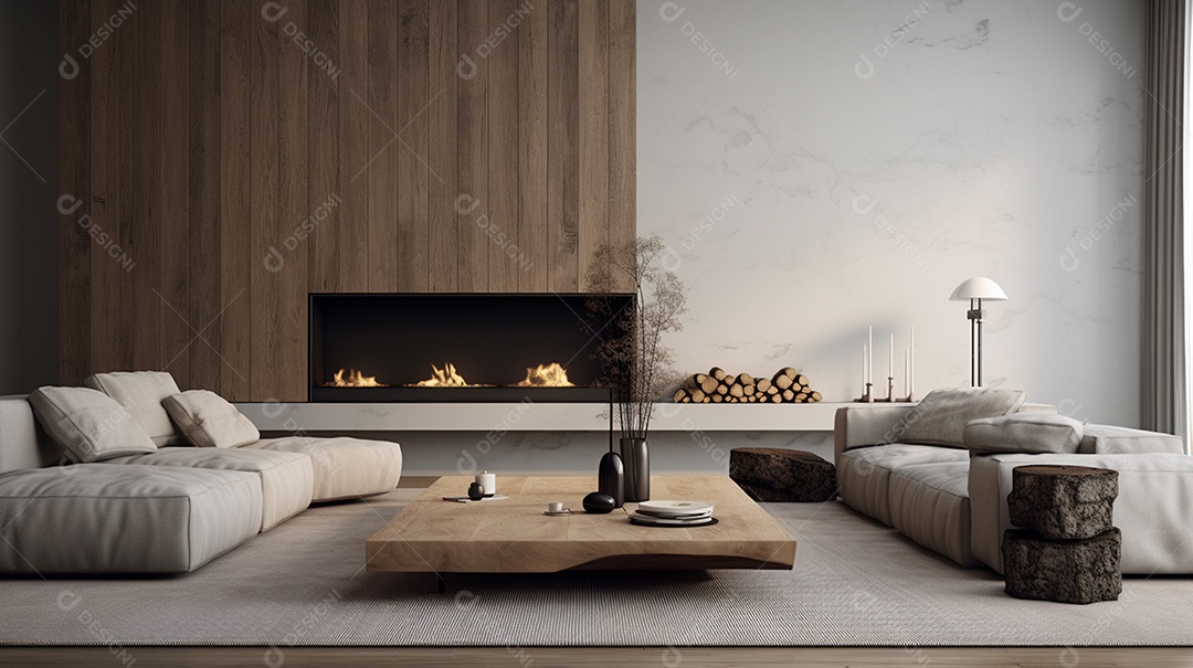 Design de interiores moderno para sala de estar