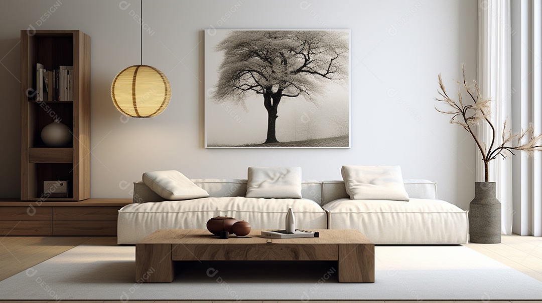 Design de interiores moderno para sala de estar