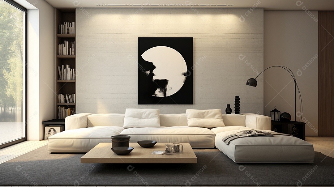 Design de interiores moderno para sala de estar