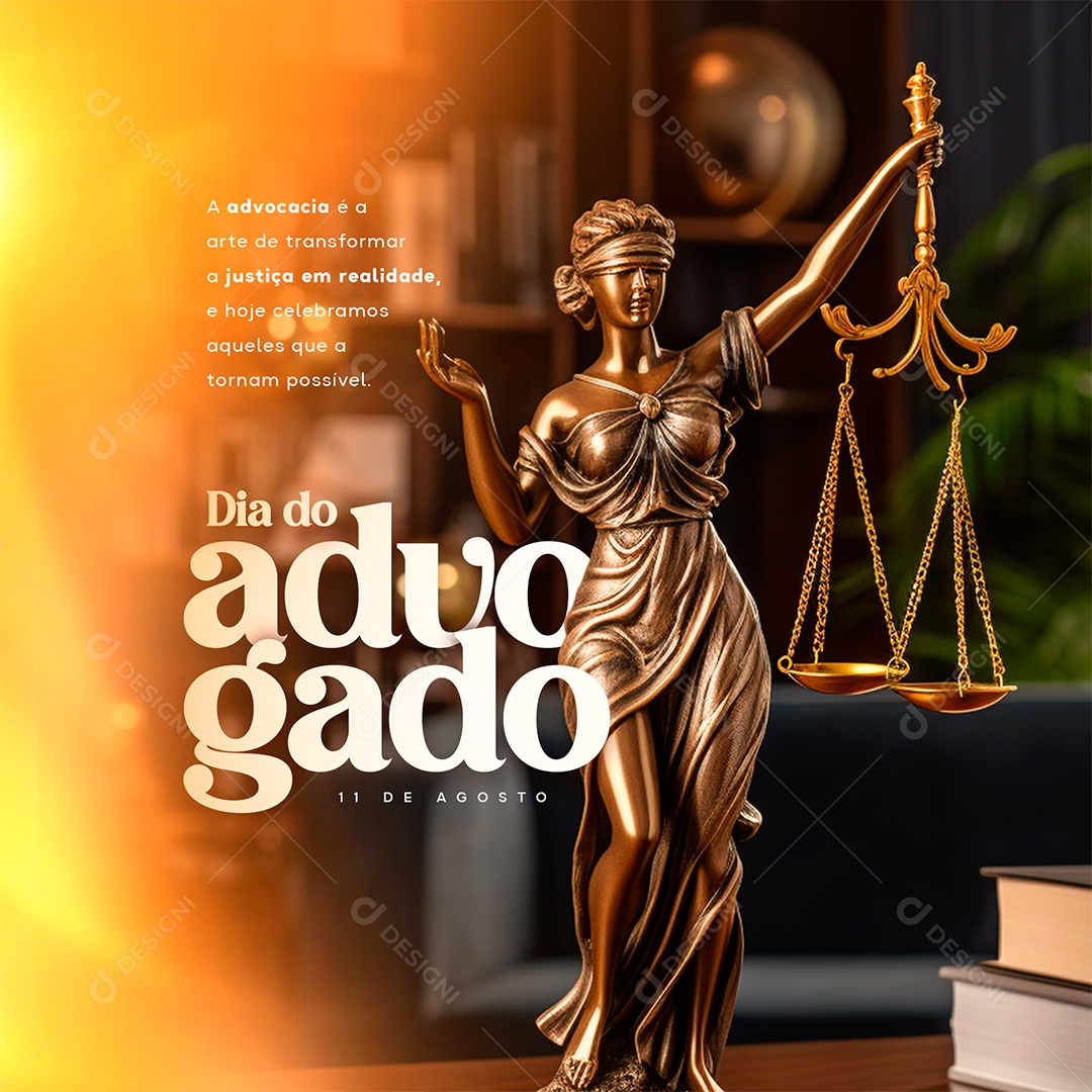 Social Media Dia Do Advogado 11 De Agosto PSD Editável
