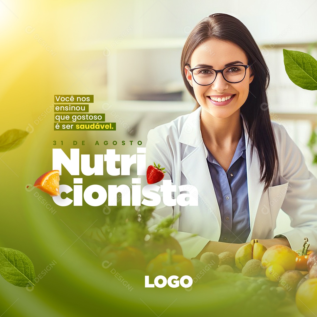 Dia Do Nutricionista Social Media PSD Editável