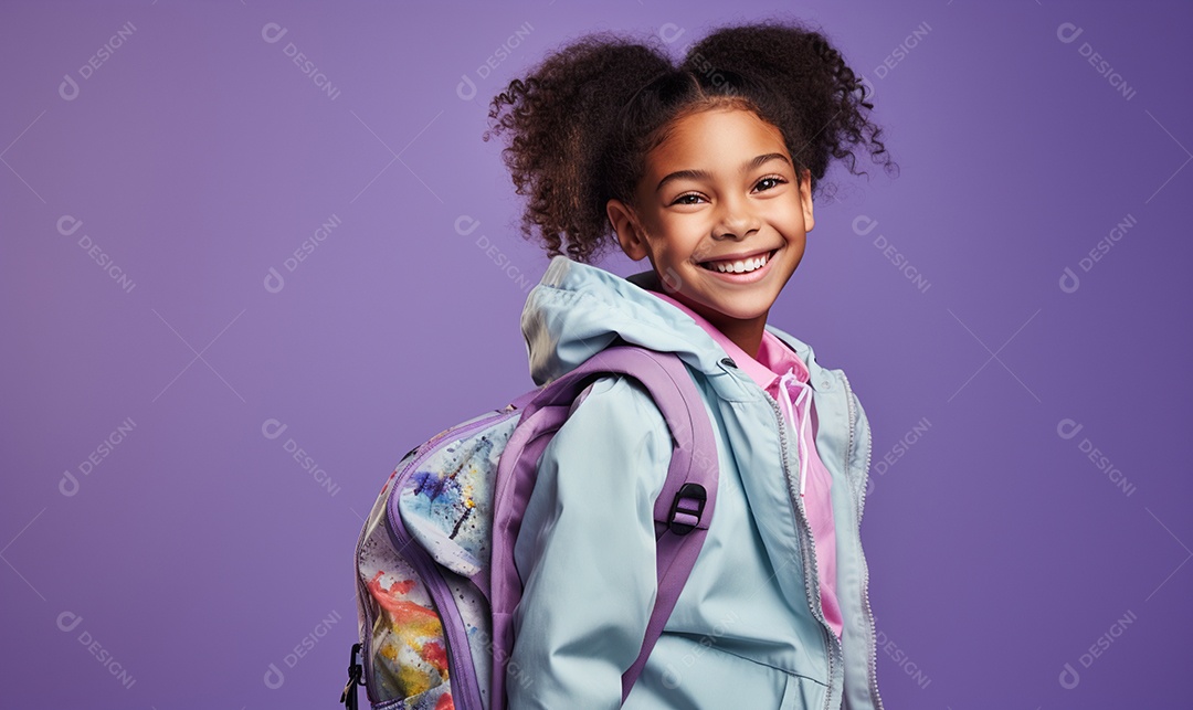 Menina sorridente estudante