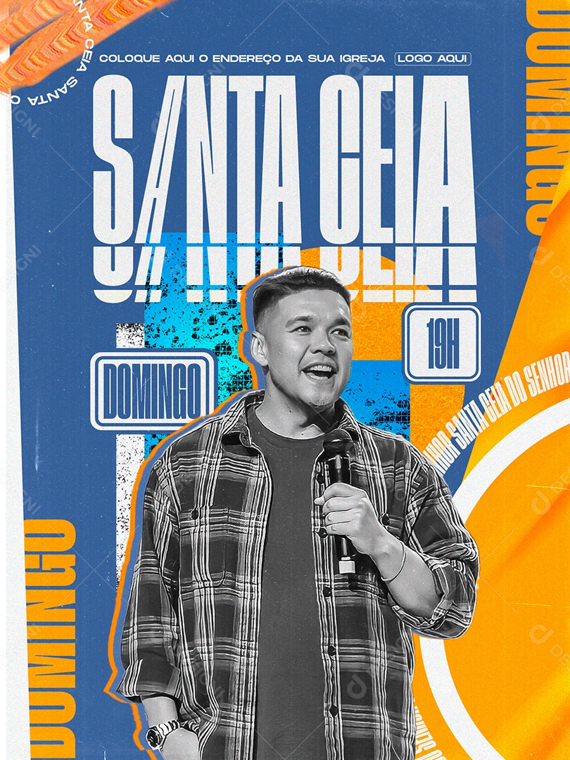 Santa Ceia Domingo Social Media PSD Editável