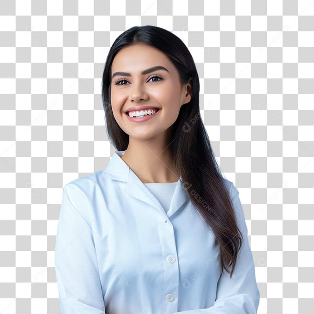 Mulher Dentista Sorrindo PNG Transparente