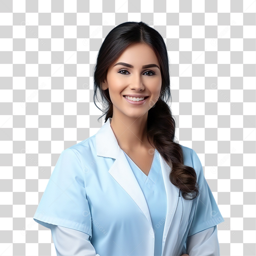 Mulher Dentista Sorrindo PNG Transparente