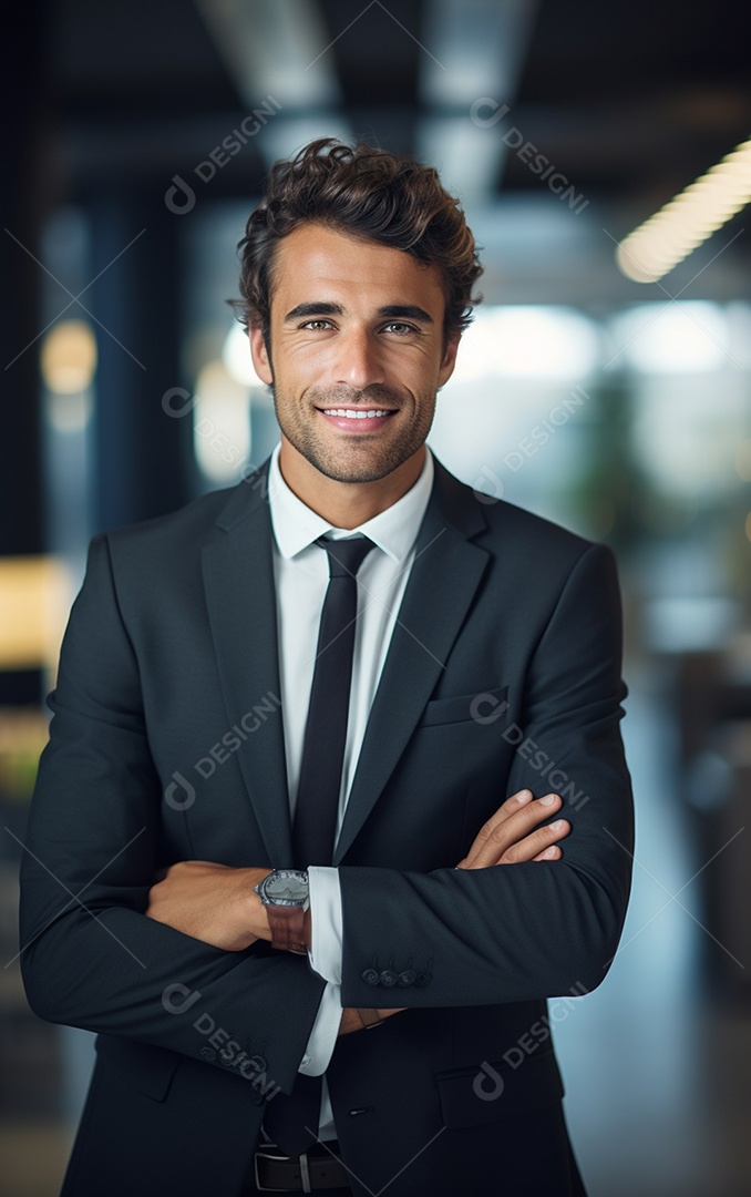 Homem de negócios bonito de terno