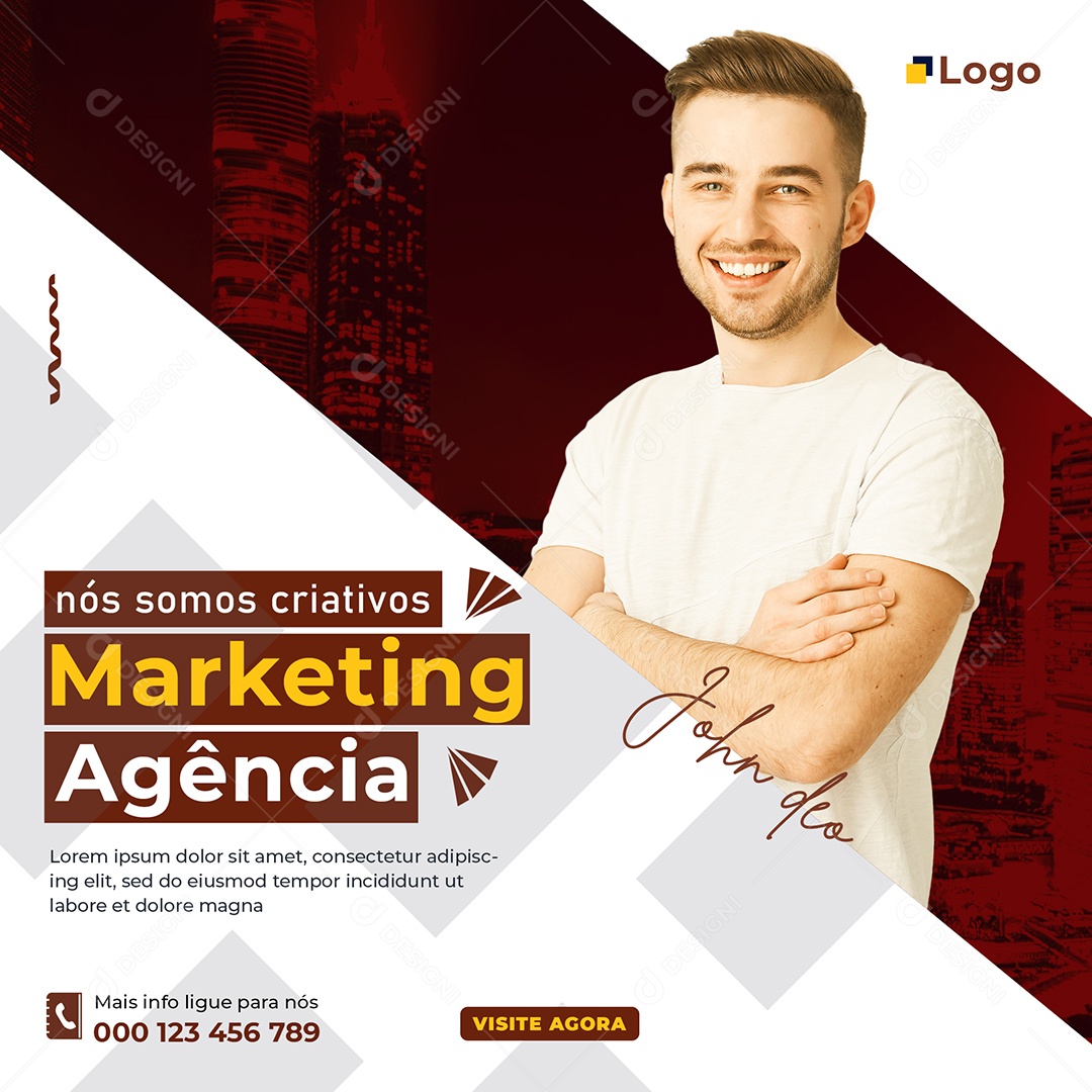 Nós Somos Criativos Marketing Digital Social Media PSD Editável