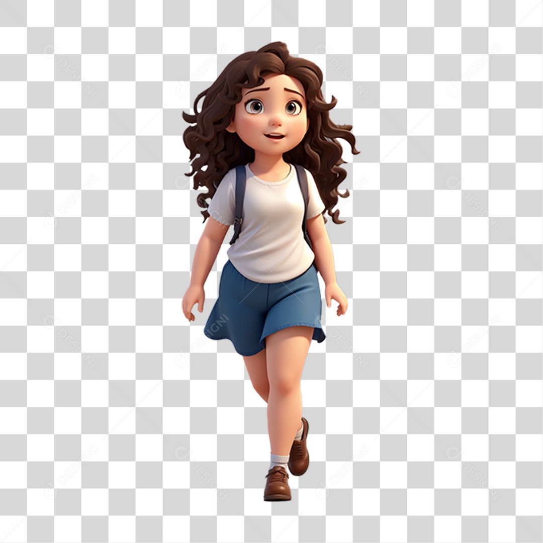 Adolescente Volta as Aulas PNG Transparente