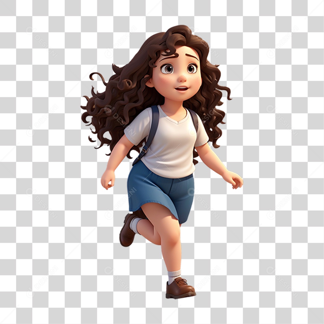 Adolescente Correndo Volta as Aulas PNG Transparente