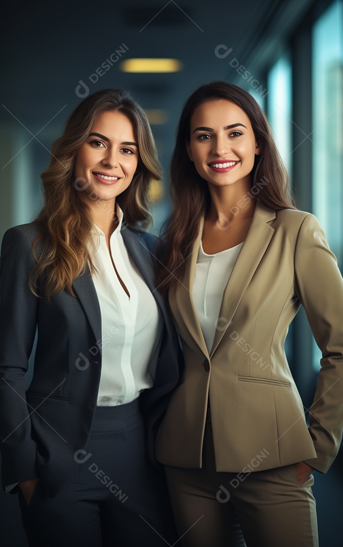 Retrato de mulheres de negócios alegres