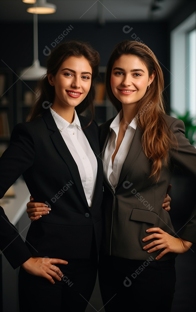 Retrato de mulheres de negócios alegres