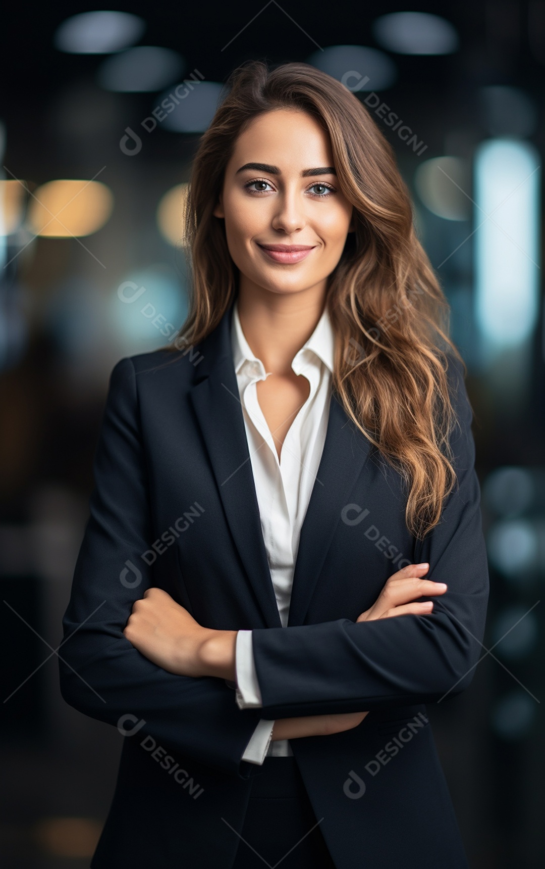 Retrato de mulheres de negócios alegres em terno sob medida