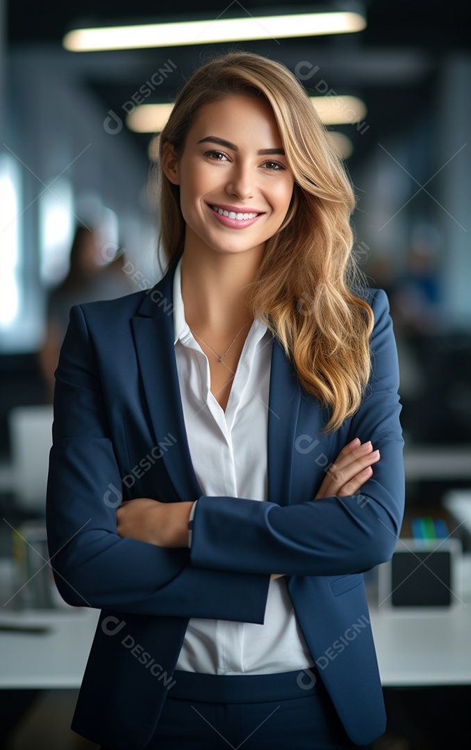 Retrato de mulheres de negócios alegres em terno sob medida