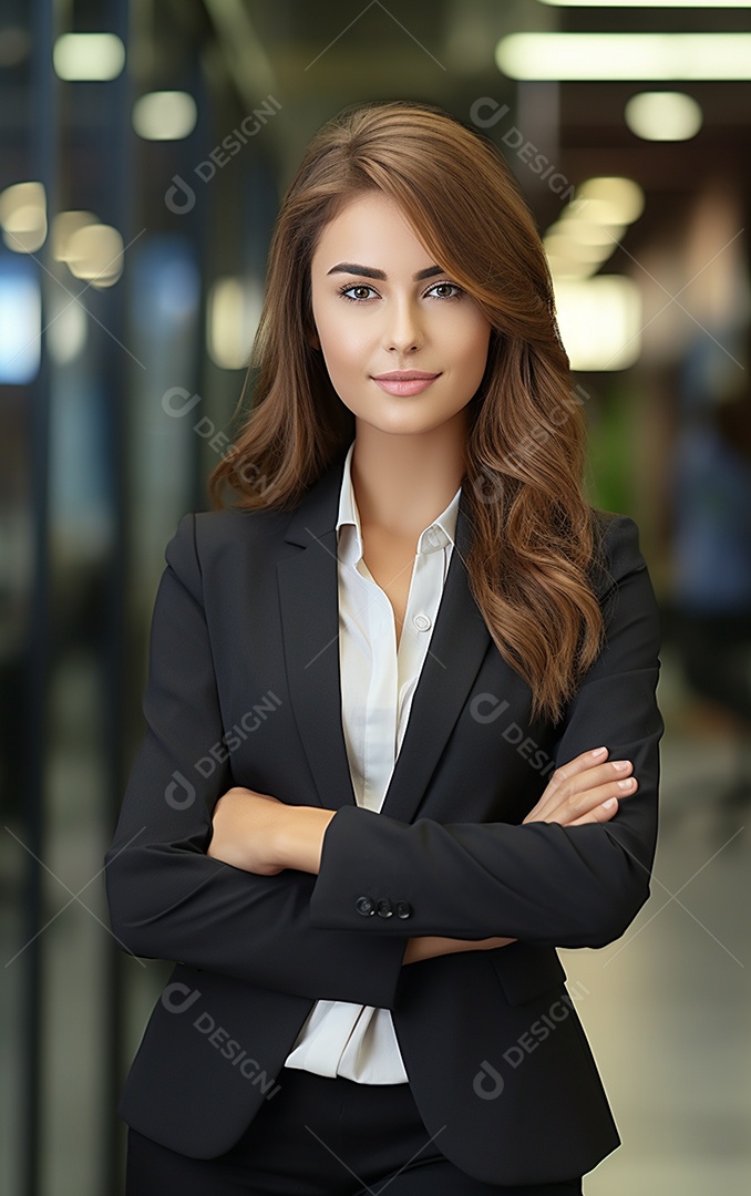 Retrato de mulheres de negócios alegres em terno