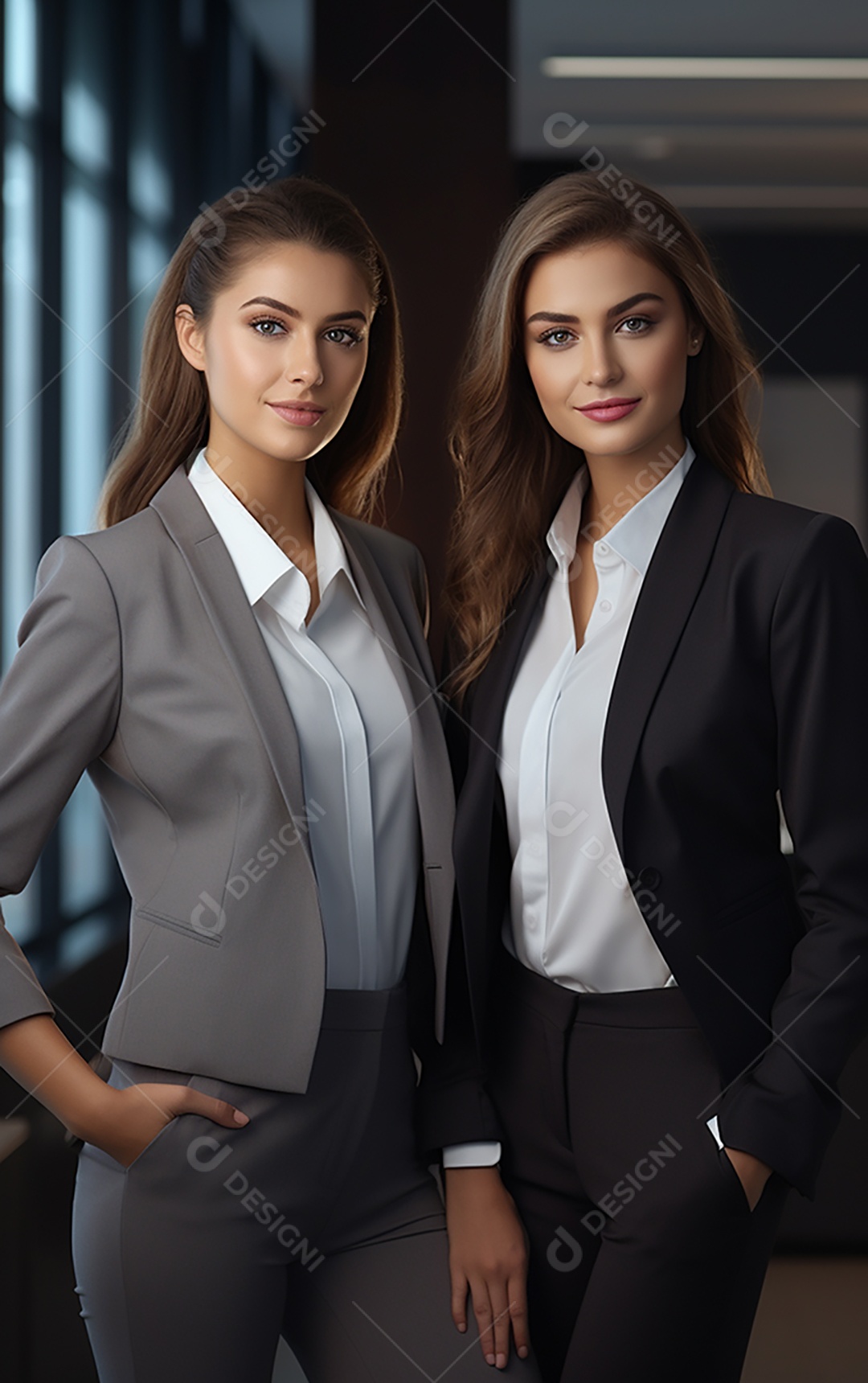 Retrato de mulheres de negócios alegres em terno