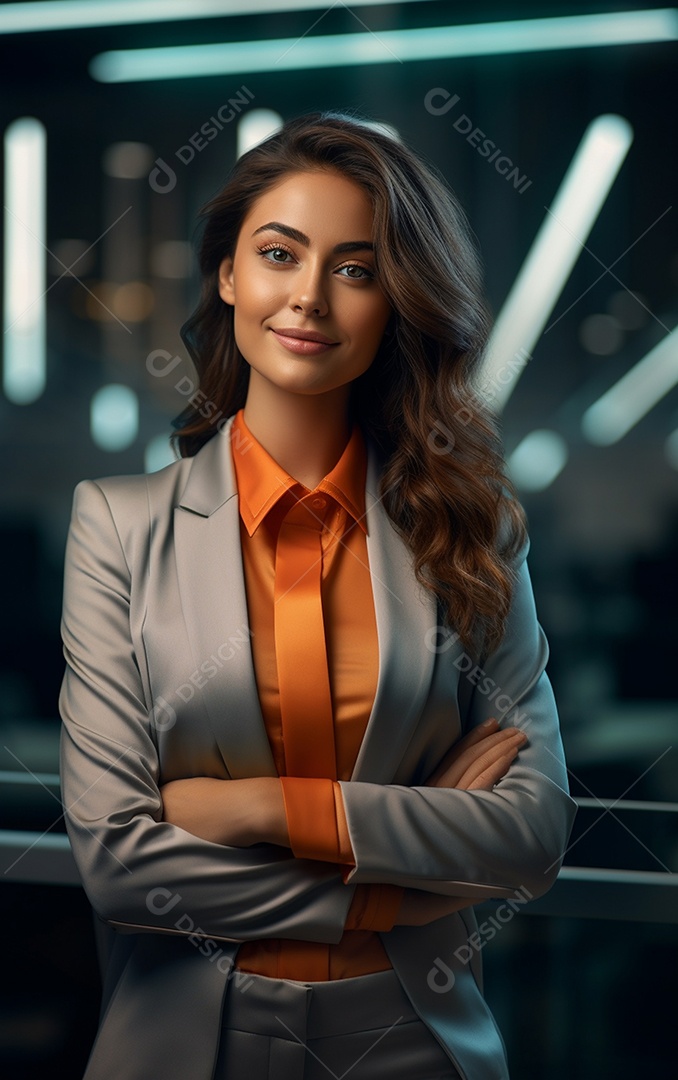 Retrato de mulheres de negócios alegres em terno