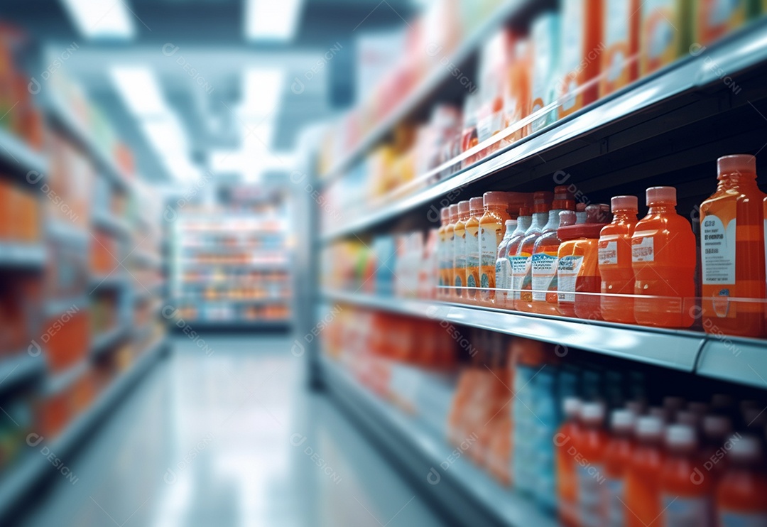 Detalhes da prateleira do mercado