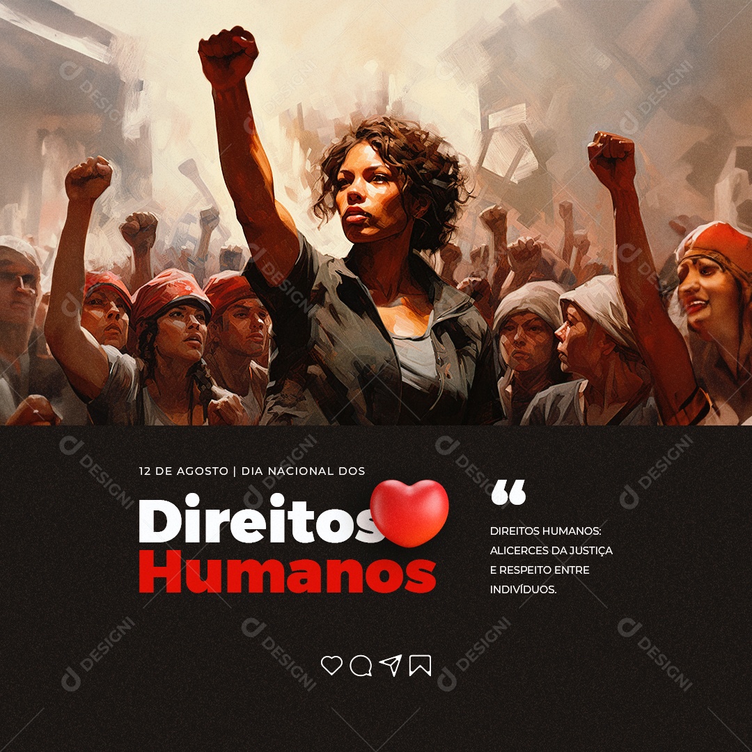 Dia Nacional dos Direitos Humanos Alicerces da Justiça Social Media PSD Editável