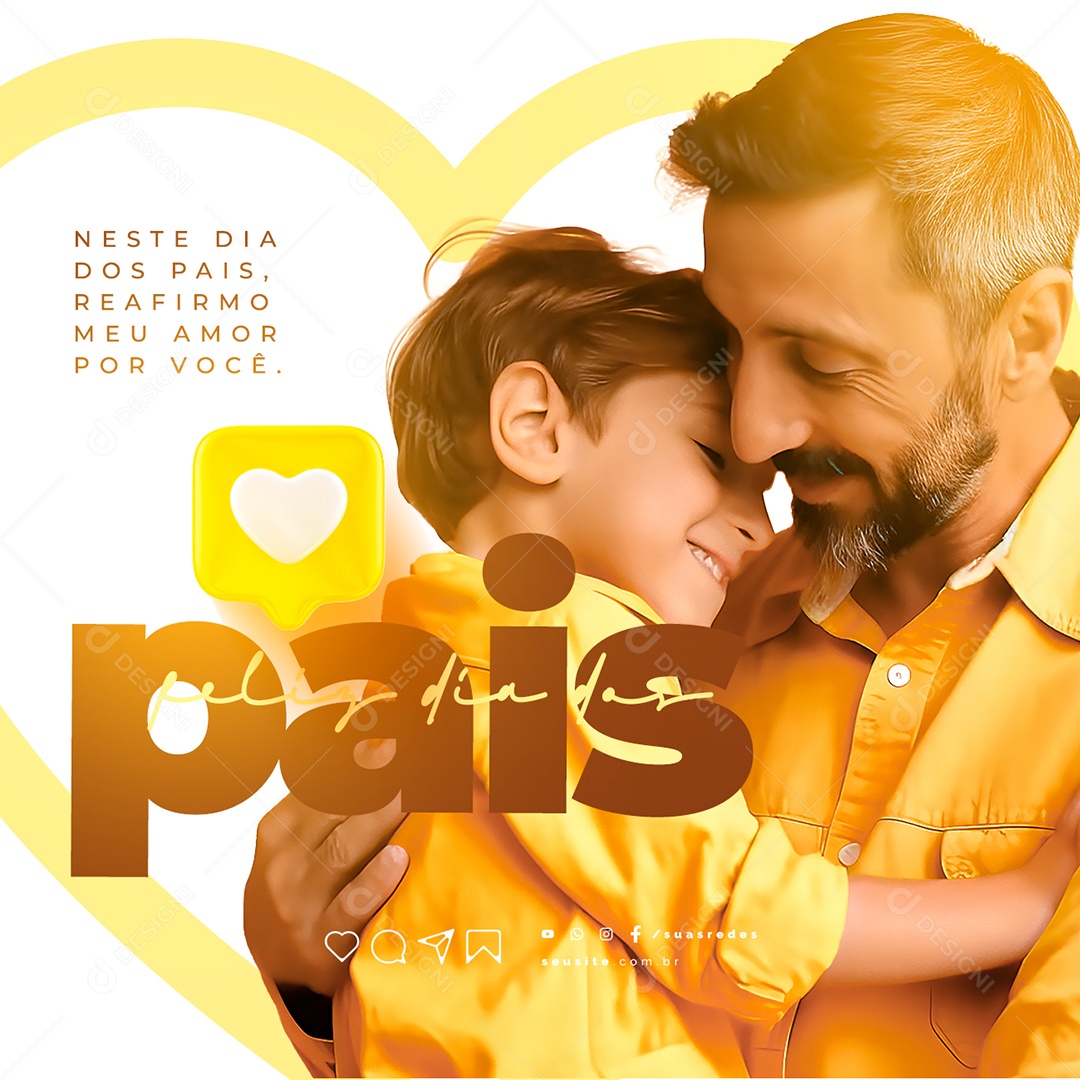 Social Media Dia dos Pais 13 de Agosto PSD Editável
