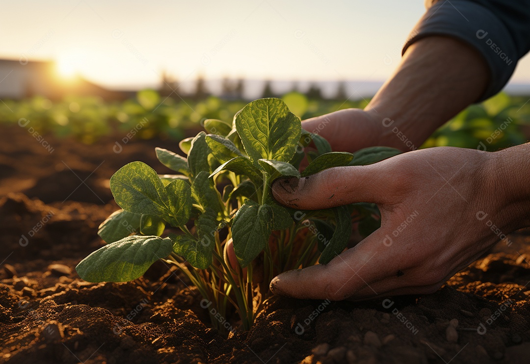 Agricultores entregam plantas de fazenda