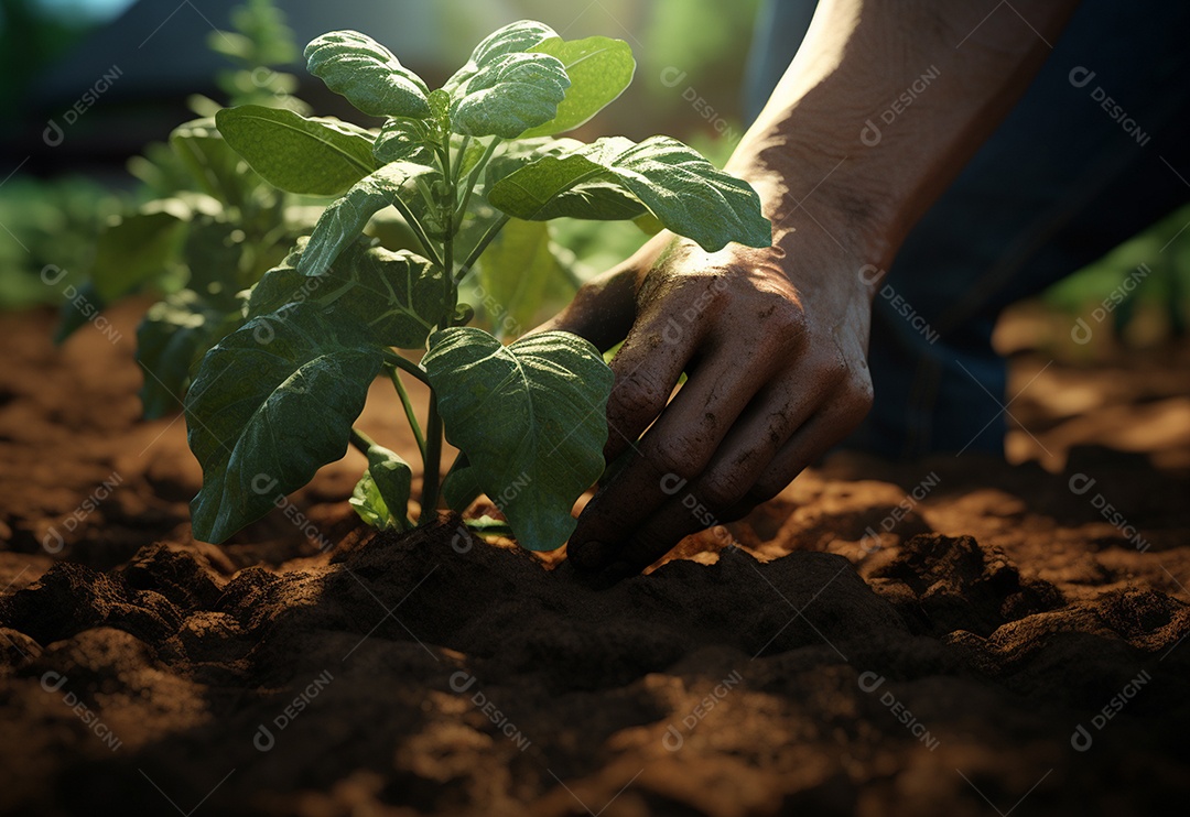 Agricultores entregam plantas de fazenda