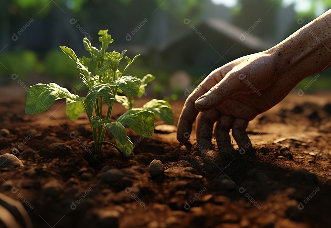 Agricultores entregam plantas de fazenda