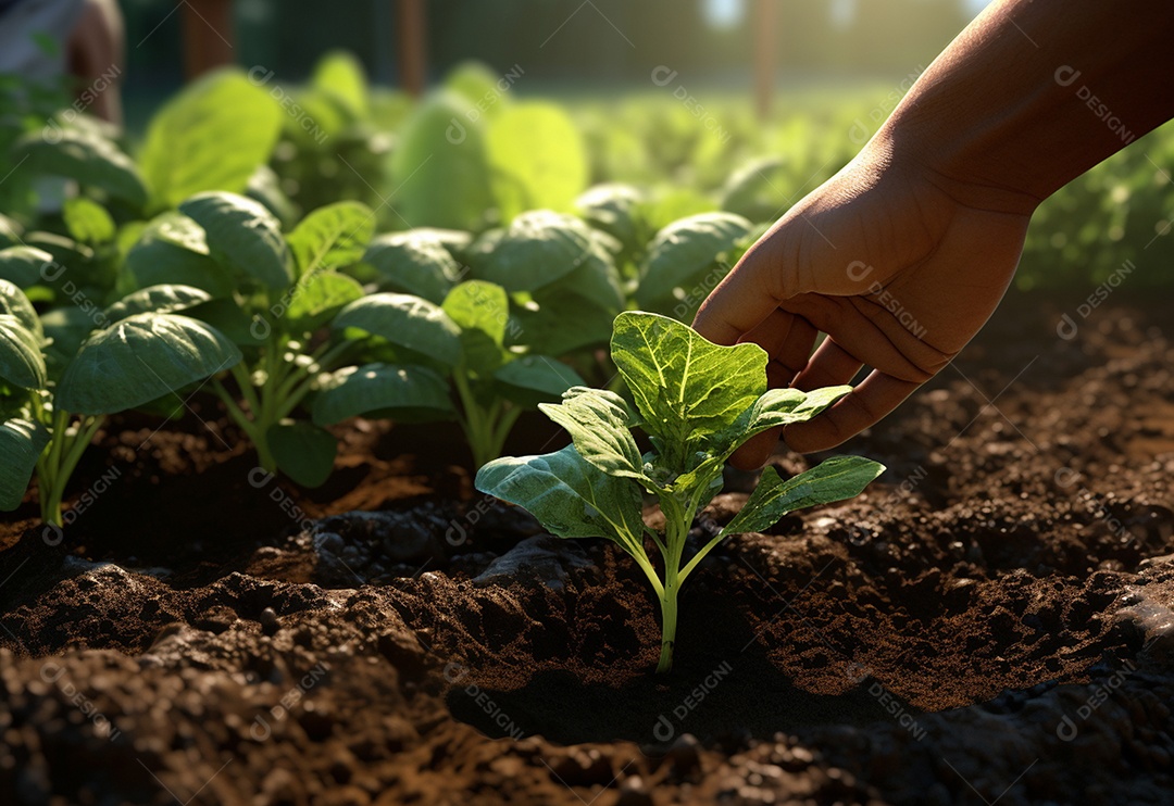 Agricultores entregam plantas de fazenda