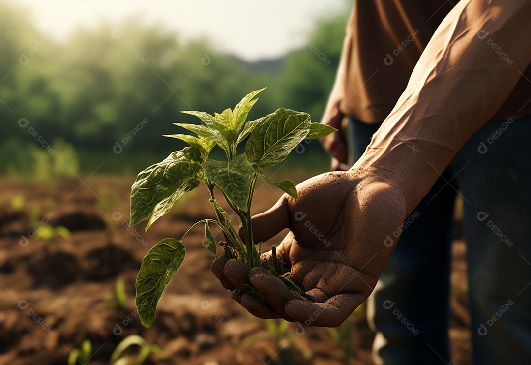 Agricultores entregam plantas de fazenda