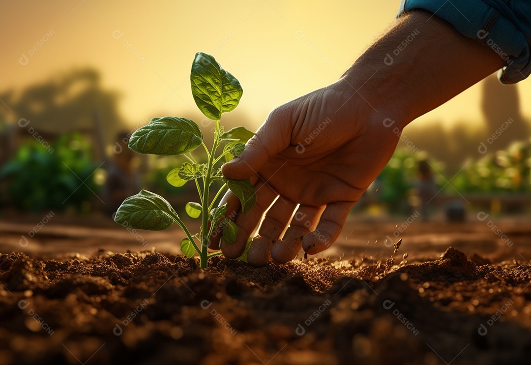 Agricultores entregam plantas de fazenda