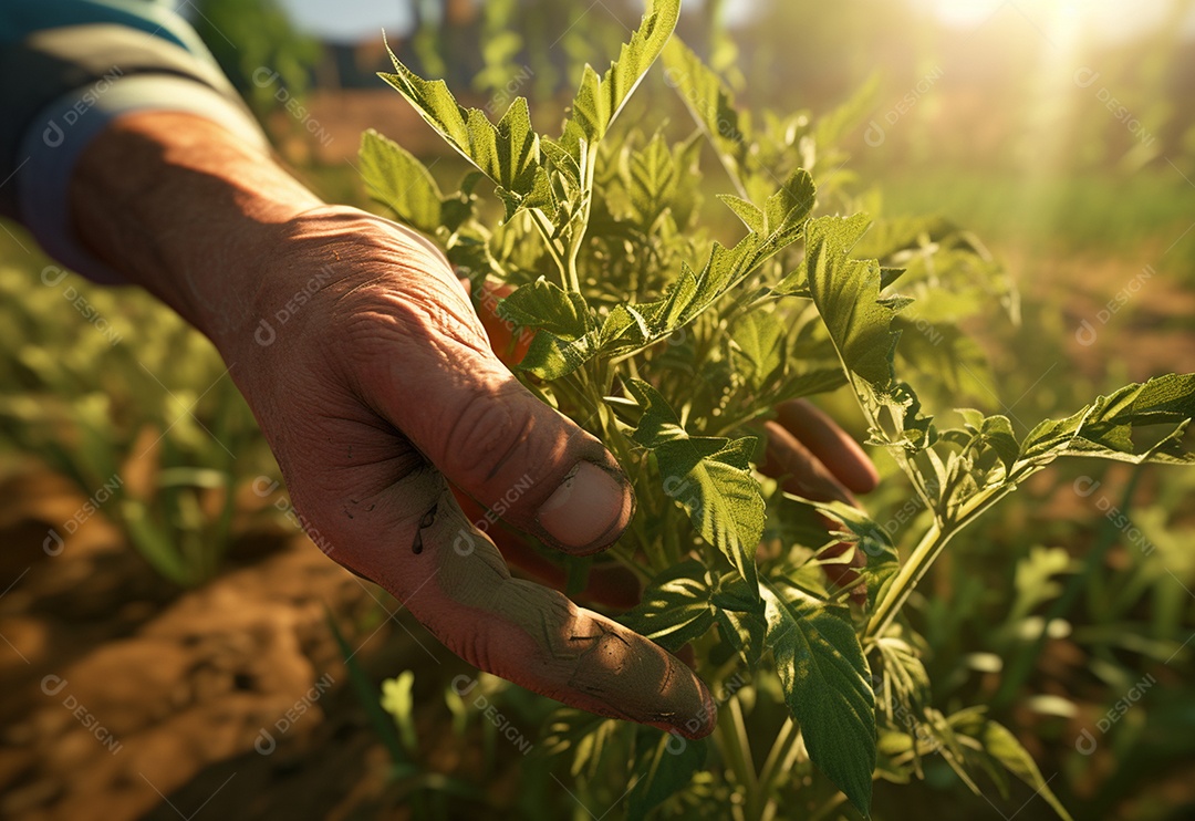 Agricultores entregam plantas de fazenda