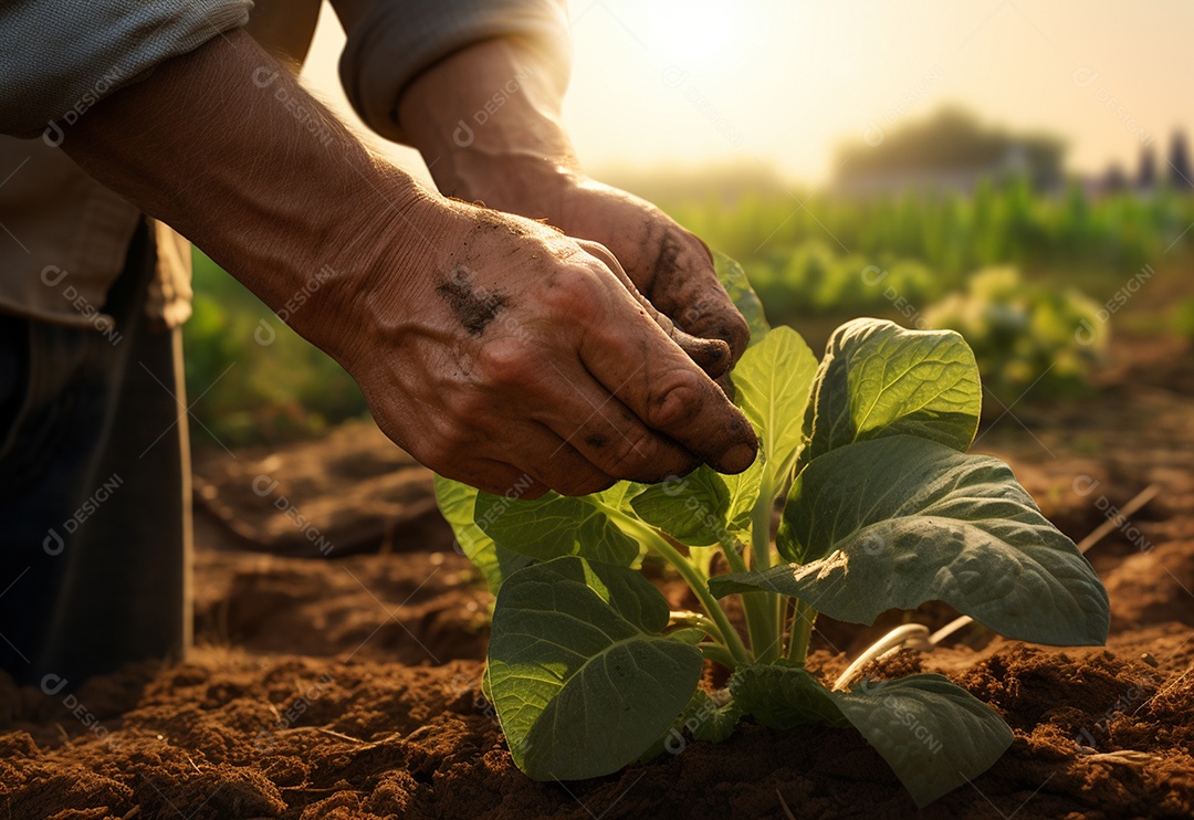 Agricultores entregam plantas de fazenda