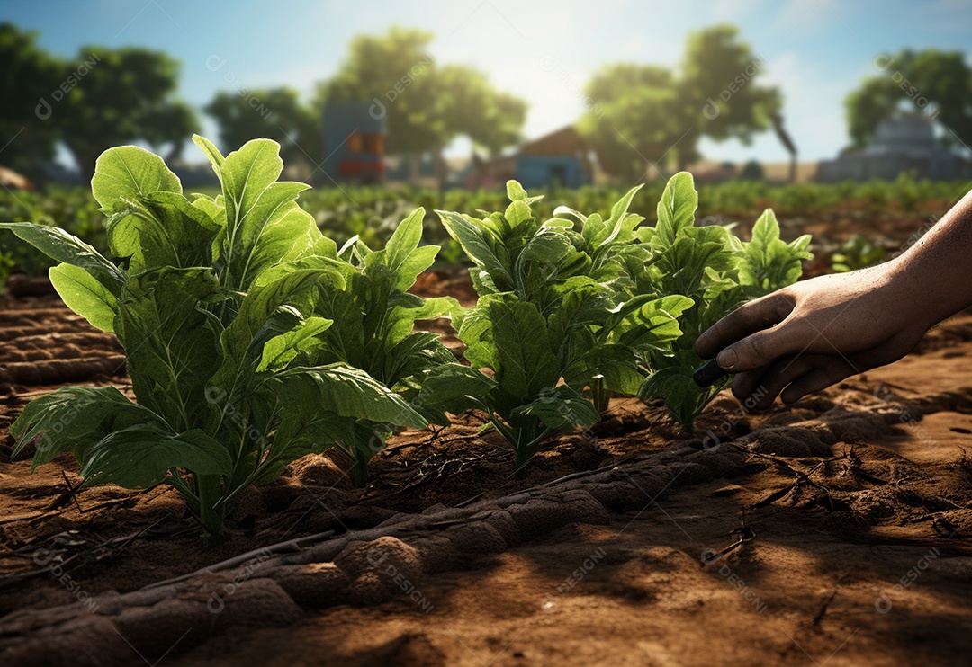 Agricultores entregam plantas de fazenda