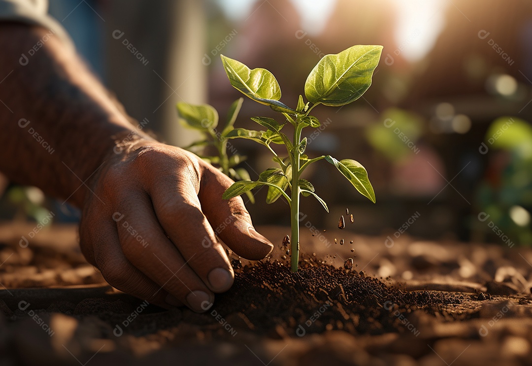 Agricultores entregam plantas de fazenda