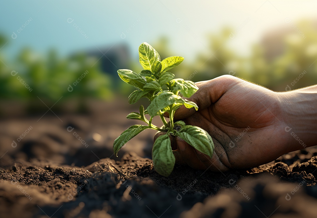 Agricultores entregam plantas de fazenda