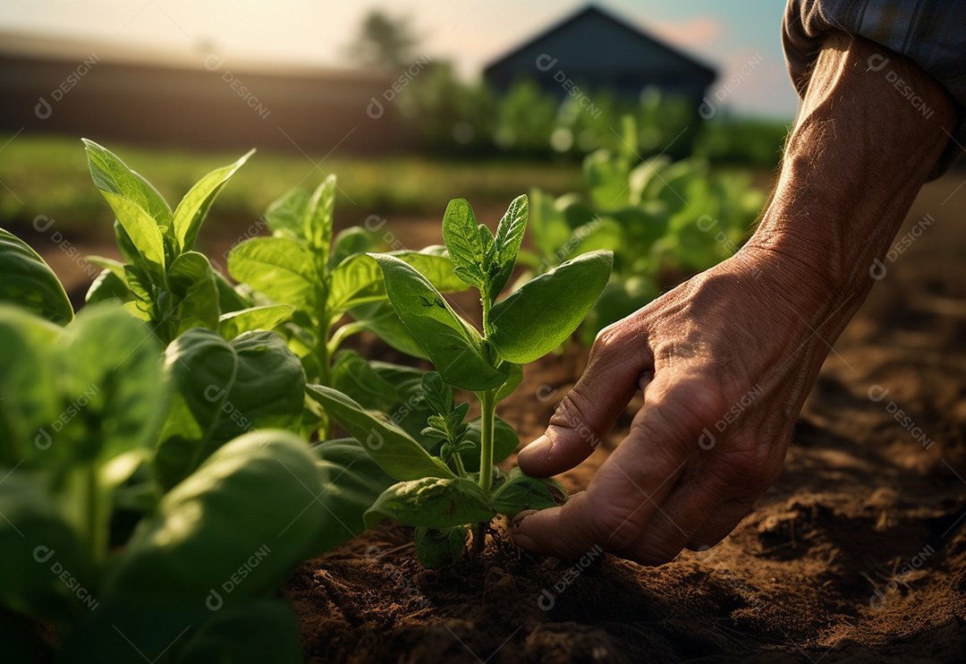 Agricultores entregam plantas de fazenda