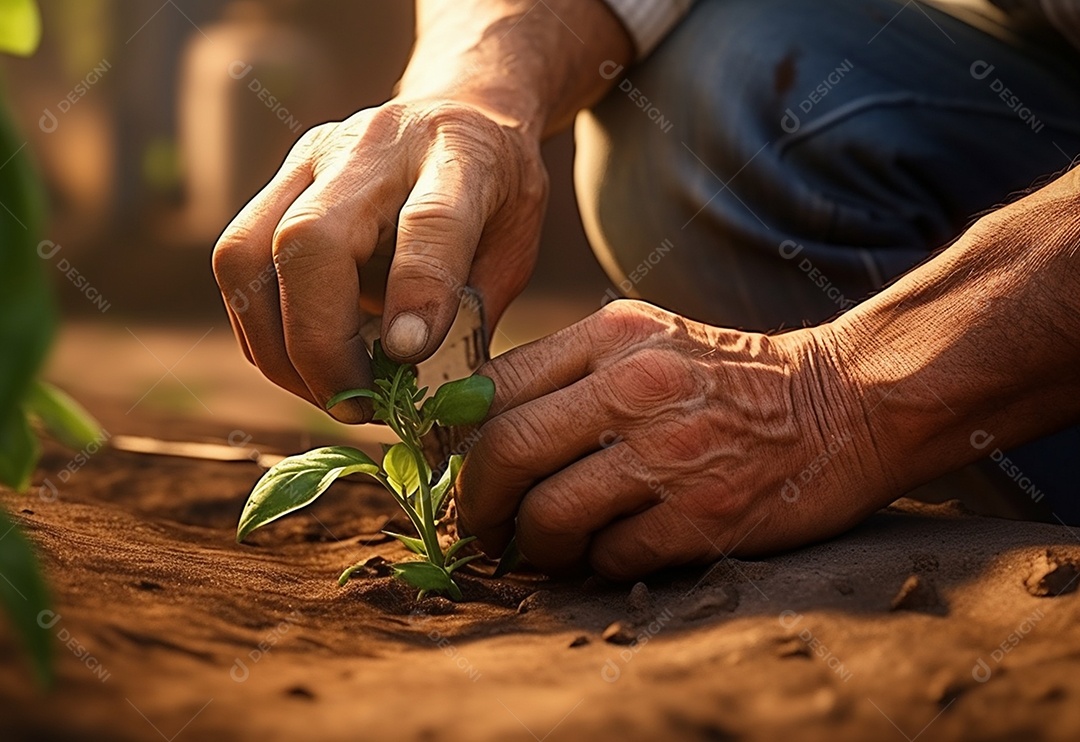 Agricultores entregam plantas de fazenda