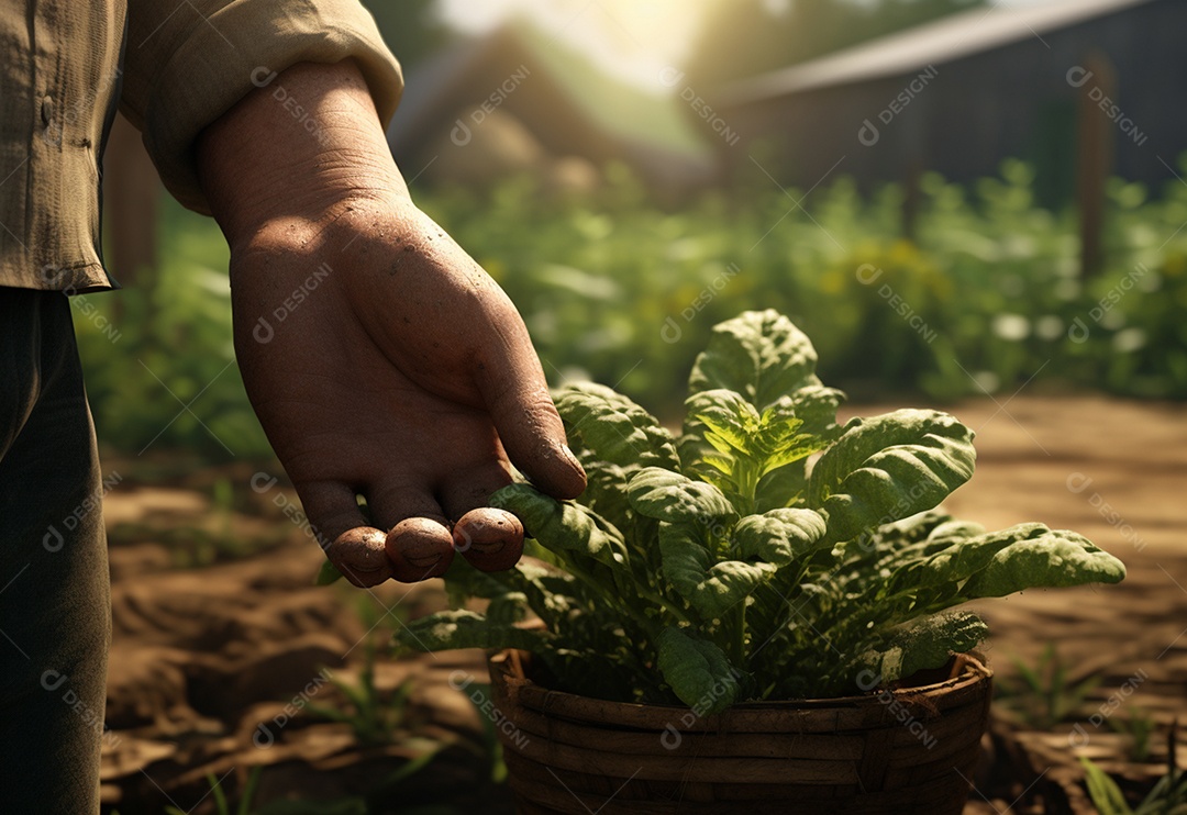 Agricultores entregam plantas de fazenda