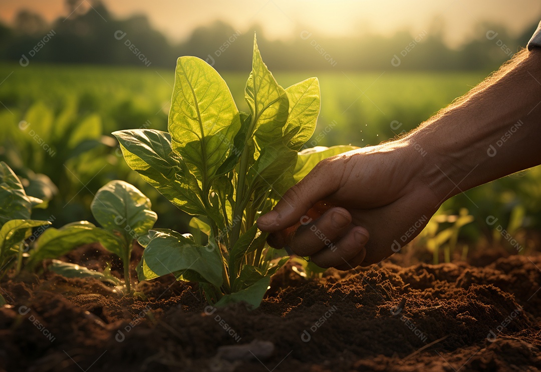 Agricultores entregam plantas de fazenda