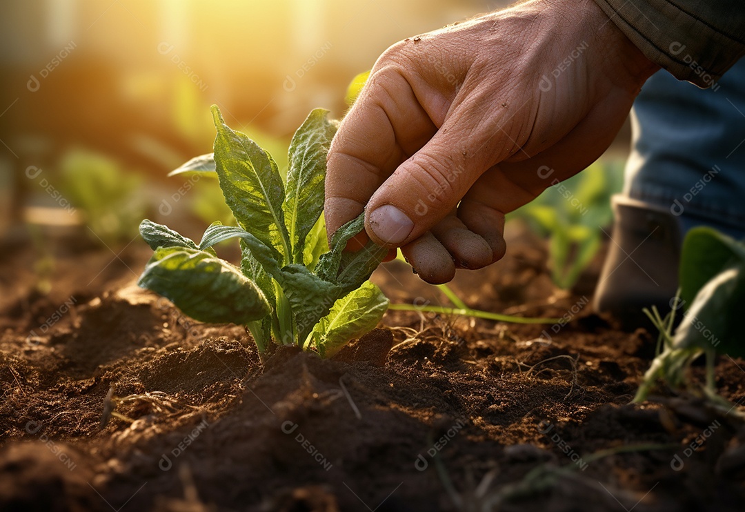 Agricultores entregam plantas de fazenda