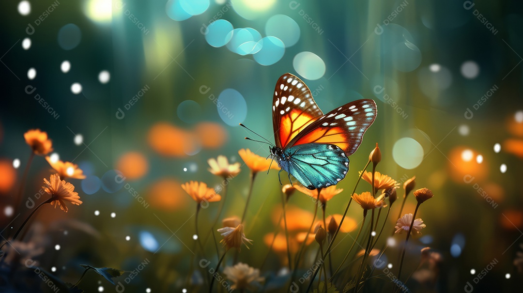 Fundo ensolarado da natureza do verão.